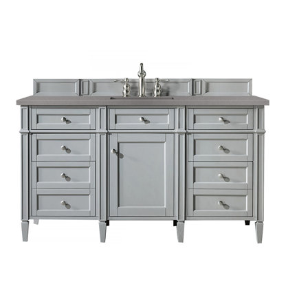 Annaline 72'' Free-Standing Double Bathroom Vanity with Engineered Stone Vanity Top Lark Manor Base Finish: Silver Gray