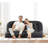 New Arrived Lazy , Double Human Dog Bed, 2 Seat, 5 Adjustable Positions, Chenille, Black, For Napping And Relaxing With Your Pet 21, Fits You & Pets, Ideal Reading Studying-1437839590