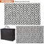 Tapis d'extérieur imperméable 5 pi x 8 pi, tapis réversible en plastique, tapis moderne, grand tapis de sol pour l'extérieur, véhicule récréatif, patio, cour, terrasse, pique-nique, plage, camping (treillis noir et blanc 5 pi x 8 pi)