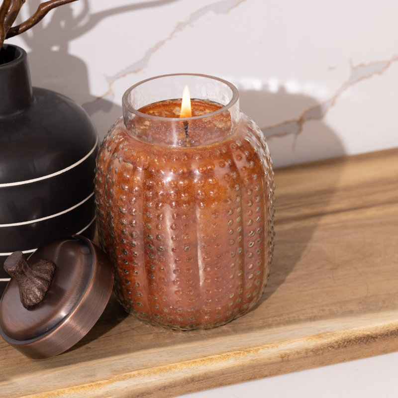 Bougie en pot citrouille parfumée