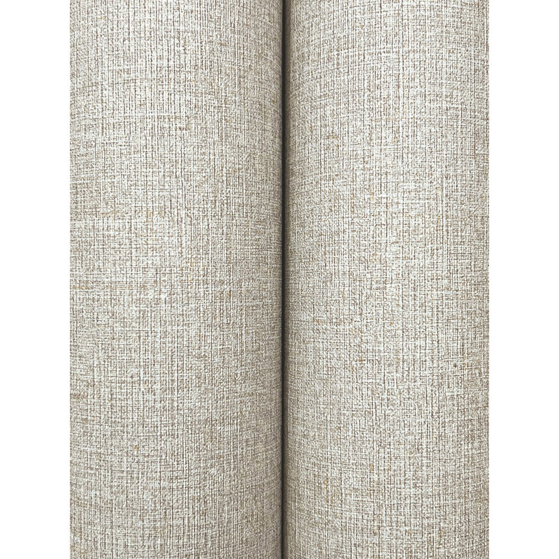 Papier peint chiné lin beige, Beige
