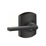 Latitude Lever with Greenwich Trim Hall and Closet Lock
