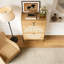 2-Door Shoe Storage Cabinet with Rattan Fronts & Drawer