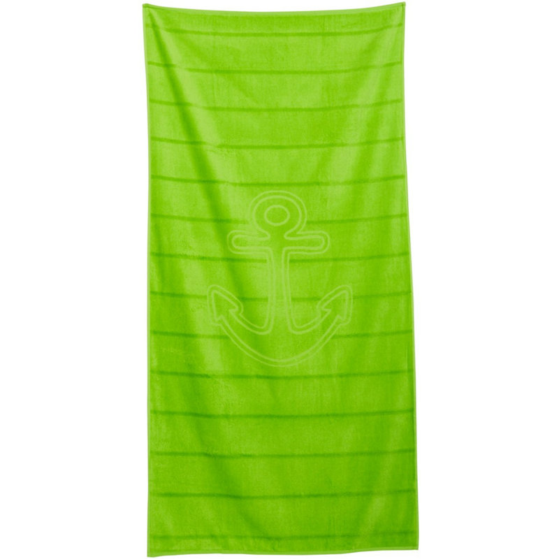 Mosher 100% Cotton Lightweight Jacquard Beach Towel, Green