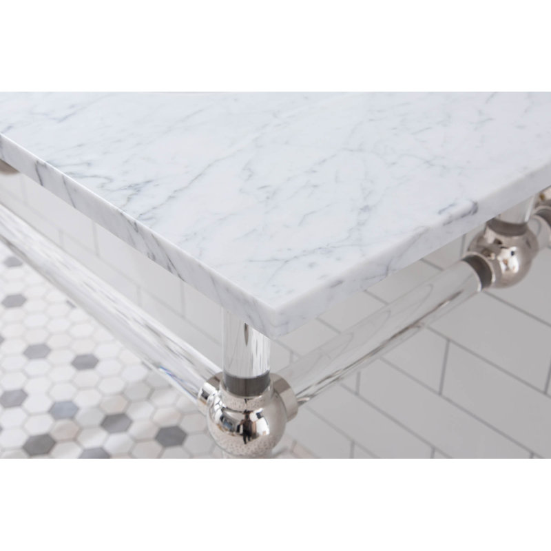 Empire 50.75'' W Double Bathroom Vanity Base, Polished Nickel
