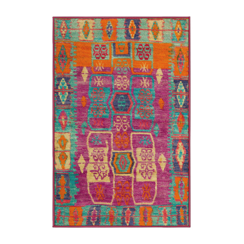 Abstract Indoor Rug, Rectangle 2' x 4'