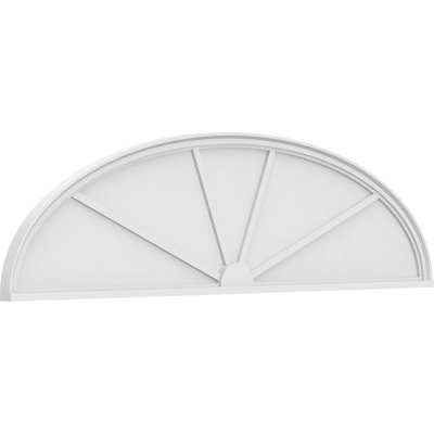 82"W x 21-1/2"H x 2"P Elliptical 4 Spoke Architectural Grade PVC Pediment