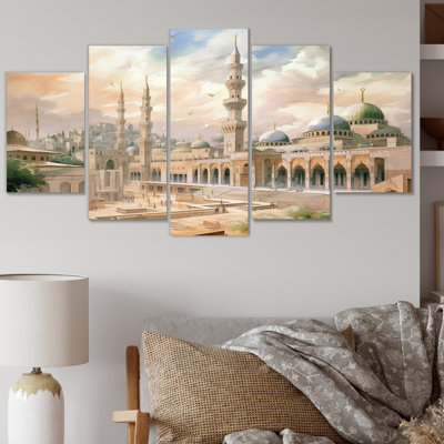 Dinard, la mosquée religieuse des II - Reproduction d'art sur toile - 5 panneaux