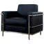 Fauteuil de direction en similicuir Executive, fauteuil de salon rembourré en métal chromé-130671761