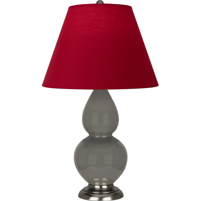 Small Double Gourd Accent Lamp - Sangria, Deep Patina Bronze - Lavender, Plum Shade, Ash/Antique Silver, Black/Red