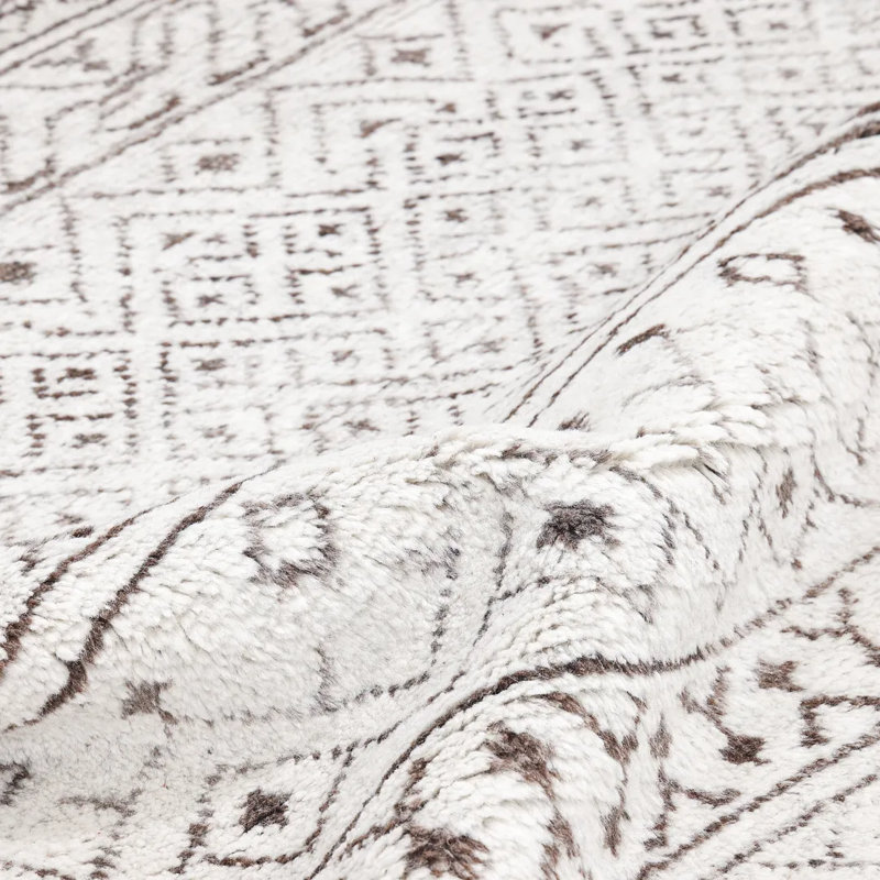 Thomas Moroccan Area Rug in Gray, Rectangle 5' x 8'