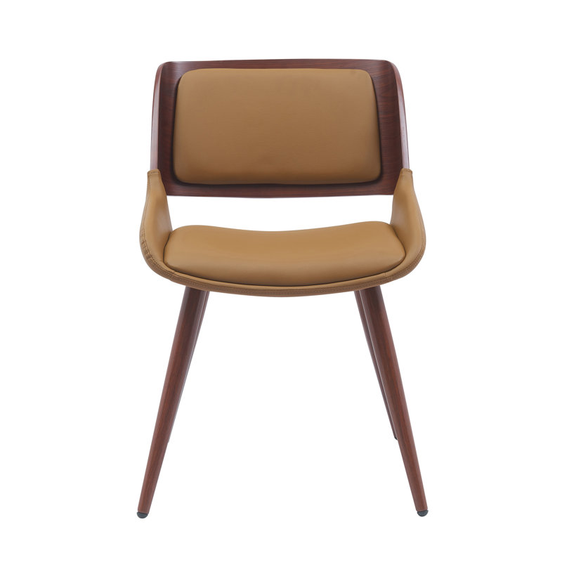 Ayrton Faux Leather Mid-Century Dining Chair, Desert Sandstone