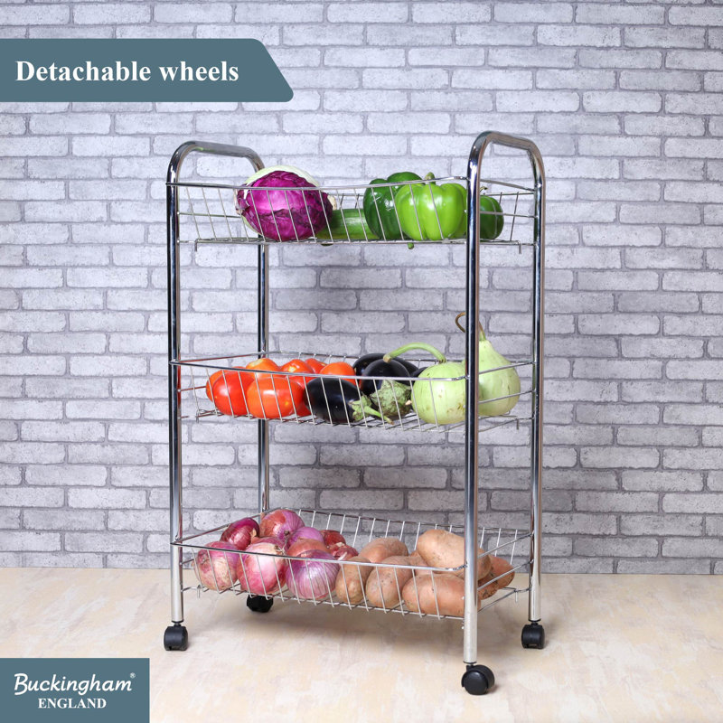 Buckingham 3 Tier Kitchen Storage Trolley