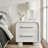 Rayshawn Curved 2-Drawer Nightstand in White Matte-233302993