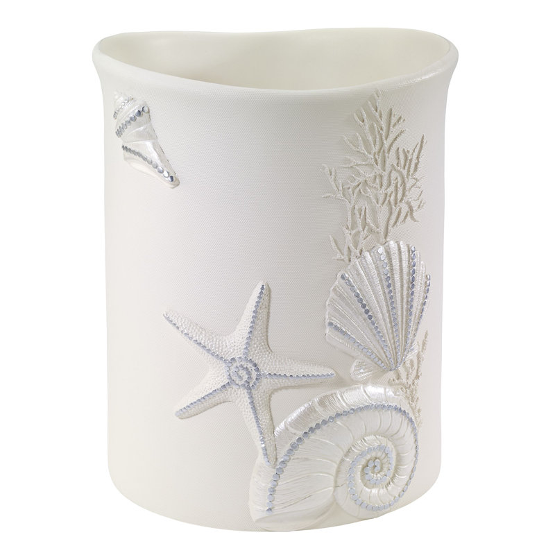 Sequin Shells Bath 2.5 Gallon Waste Basket