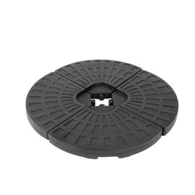 Umbrella Base - 4 Detachable, Fill With Water/sand, Weather Black Stable Design, Water/sand