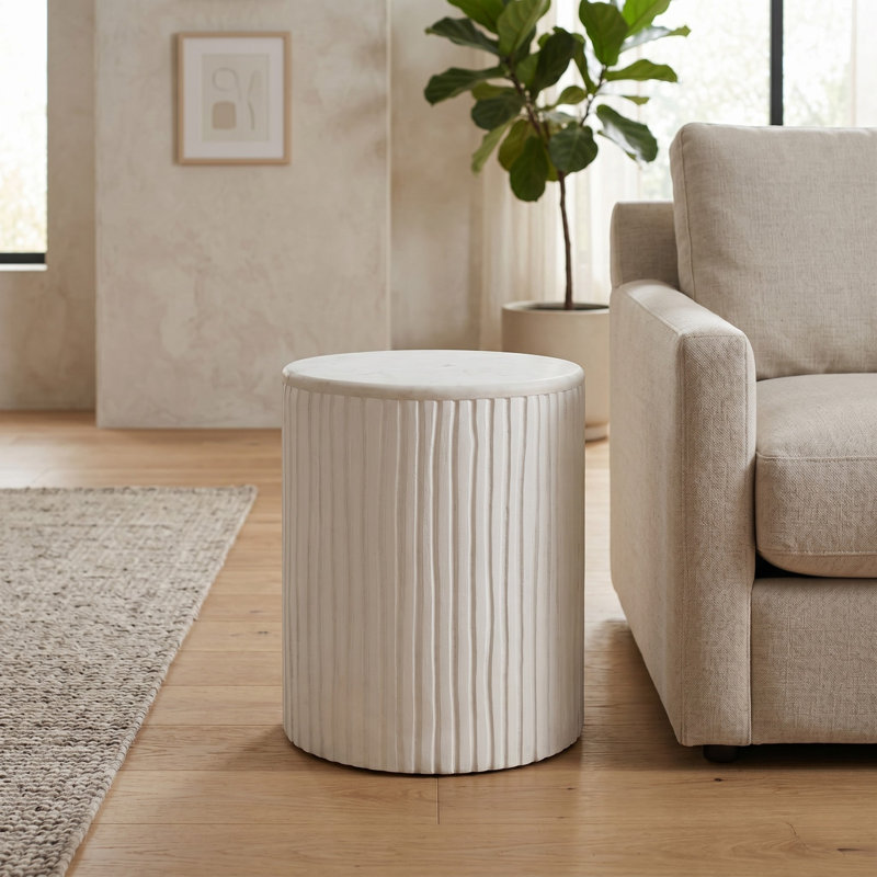 Merriam End Table, White