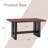 All-MDF Walnut & Black Dining Table - Compact 2-4 Person, Modern