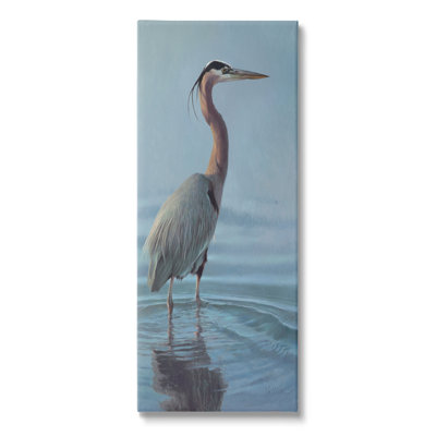 Au-465-Toile, héron, oiseau perché sur la toile par Matthew Hillier, peinture