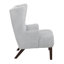 Élégant fauteuil d'appoint à oreilles gris, matériau chenille, mobilier de salon moderne de base - avec et construction stable-654762416