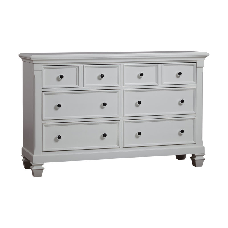 Commode 6 tiroirs Glendale blanc pur
