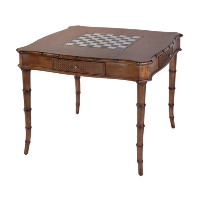 Osman 36 in. W Square Wood Chess-Checker Game Table