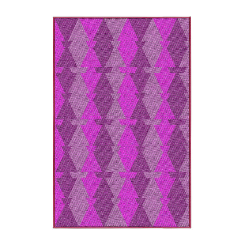 Tapis de zone mauve à motifs, Rectangle 2 pi x 4 pi