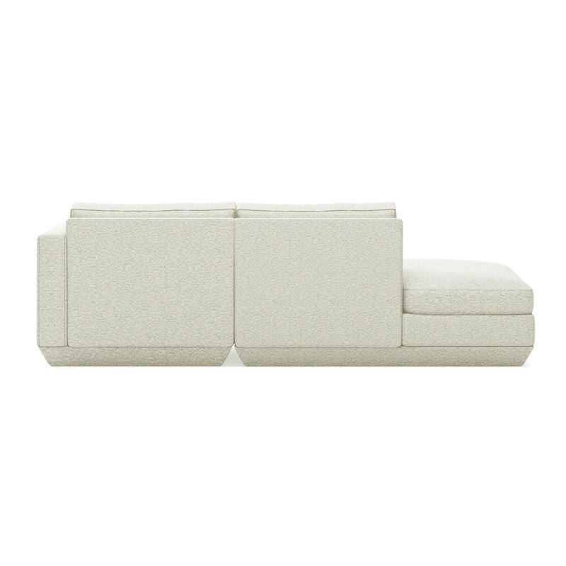 Podium Modular 2 PC Lounge Sofa, Left Hand Facing, Copenhagen Fossil