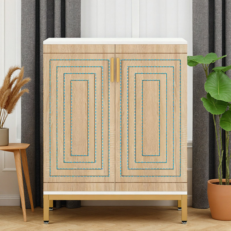 Armoire de rangement pour chaussures 20 paires Dracut, Blanc / naturel