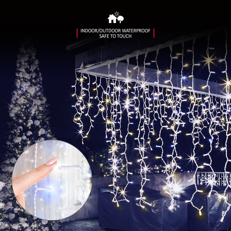 NETTA Icicle Fairy Christmas Lights - 1000 LED / 30M Lit-Length, Warm/Cool White