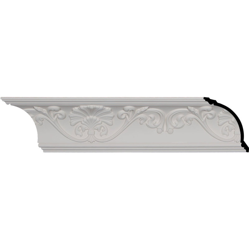 Cornelia Ornate White Polyurethane Crown Moulding