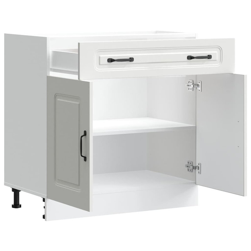 Kitchen Base Cabinet Kalmar Engineered Wood, White