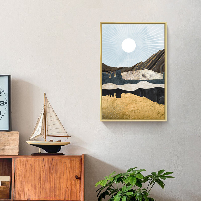 Nature, art mural, reproduction d'art sur toile, H 24 po x l 16 po x P 1,6 po, Or