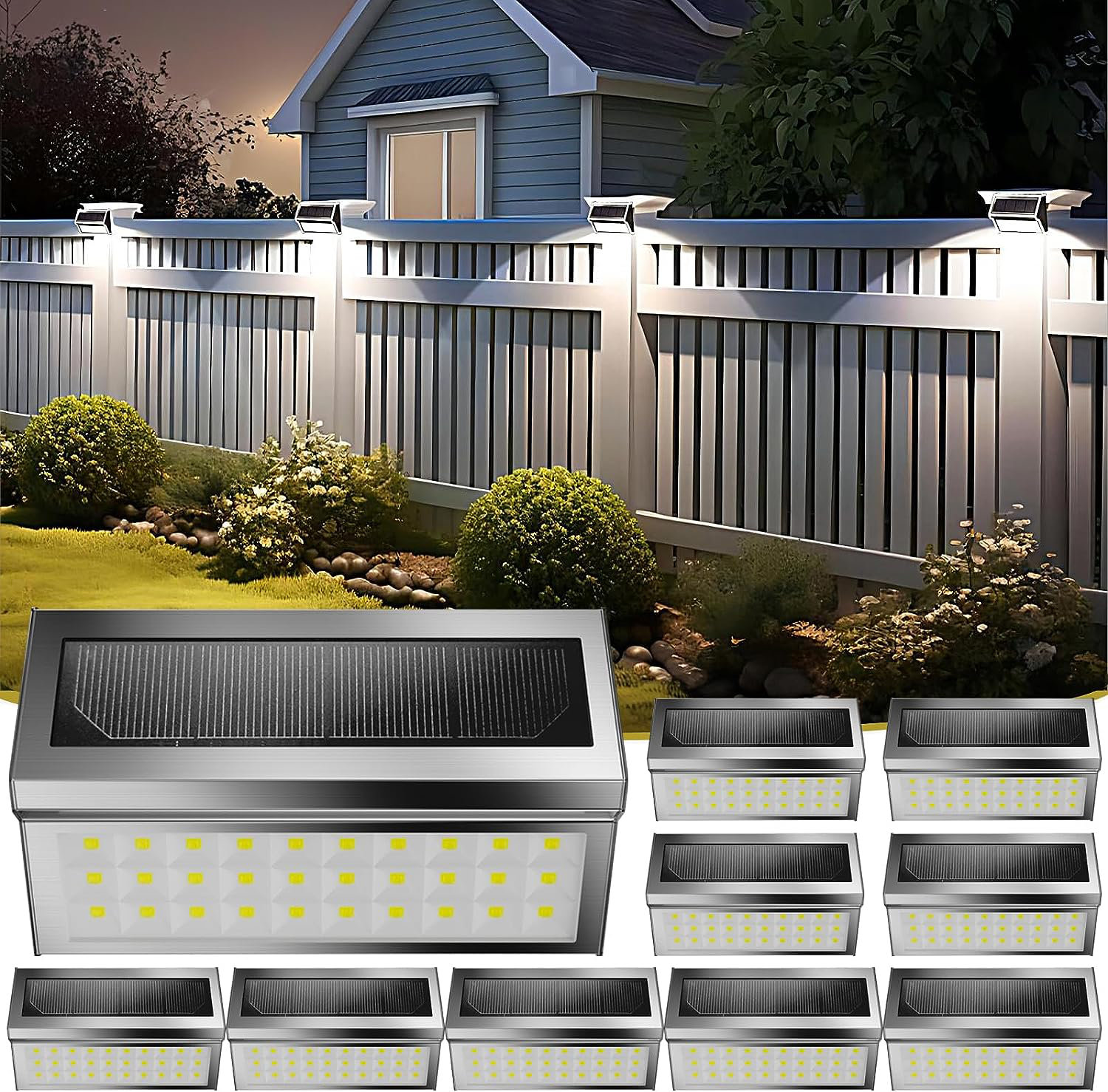 WdtPro Black Low Voltage Solar Powered Integrated LED Step Light