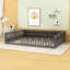 Lit plateforme tapissier pleine grandeur avec lattes Tressa-196193830
