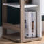 Buffet pour organisation de cuisine moderne - 4 tablettes, blanc et taupe foncé