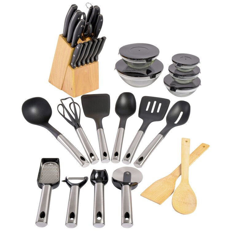 Gibson Total Kitchen Gadgets & Tools Combo Set of 18, Kitchen