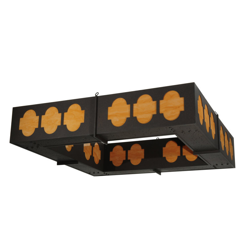 Rustic Lodge 24 - Light Semi Flush Mount
