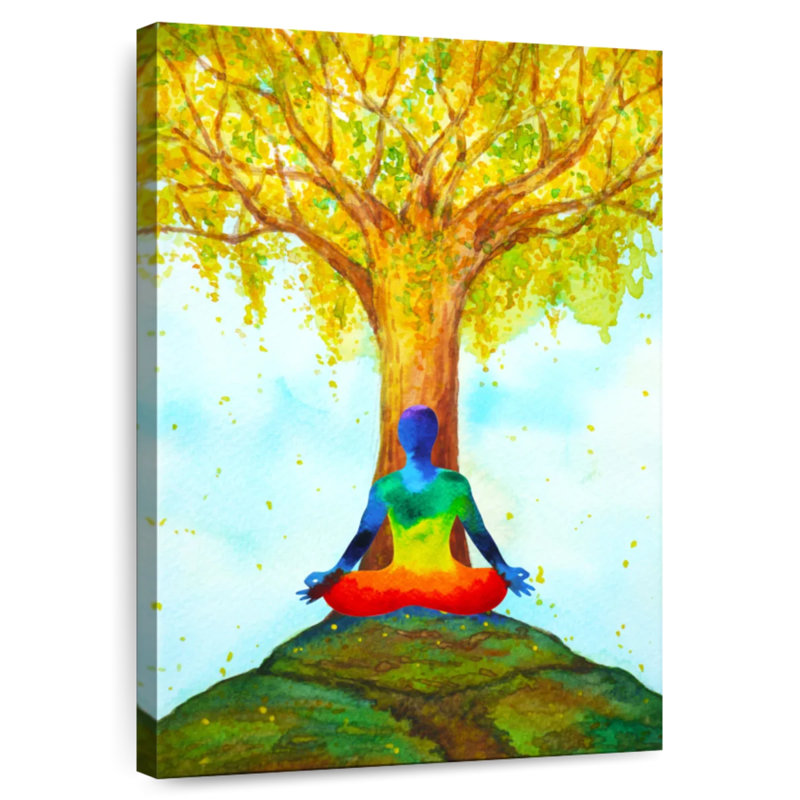 Kerrick Infusing Chakra In Lotus Pose, 51" H x 34" W