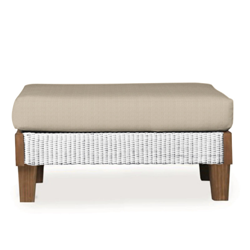 Catalina Outdoor Ottoman, Demo Stone, White