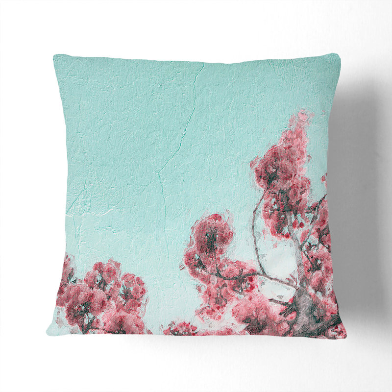 Floral Square Throw Cushion, 55cm H x 55cm W x 20cm D