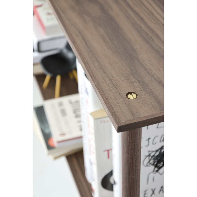 Bostic 100cm W Solid Wood Shelving Unit, Walnut
