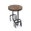 Table d'appoint | Table moderne en bois rustique et en fer | 20 x 16 x 20 po