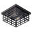 2-Lamp black dimmable iron ceiling light