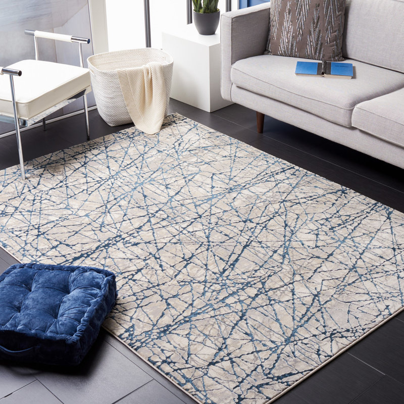 Ayaz Performance Abstract Rug, Rectangle 5'3" x 7'6"