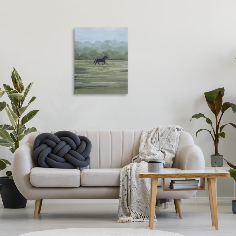 «Rider's Shadow Horse», art mural par Grace Popp, H 30 po x l 24 po