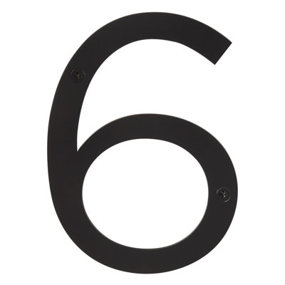Numéro de maison en acier inoxydable, 6 po