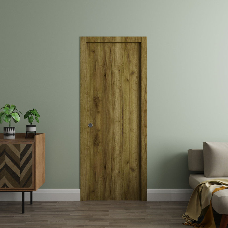 Porte coulissante escamotable - ESSENTIAL 8001 - Quincaillerie de rails - Portes intérieures modernes en bois massif pour chambre à coucher