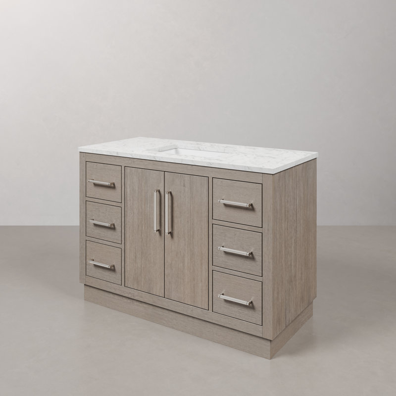 Hugo 48" Single Bathroom Vanity Set with Mirror, Chrome