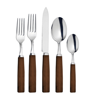 Broggi Dakar Wenge Stainless Steel Flatware Set